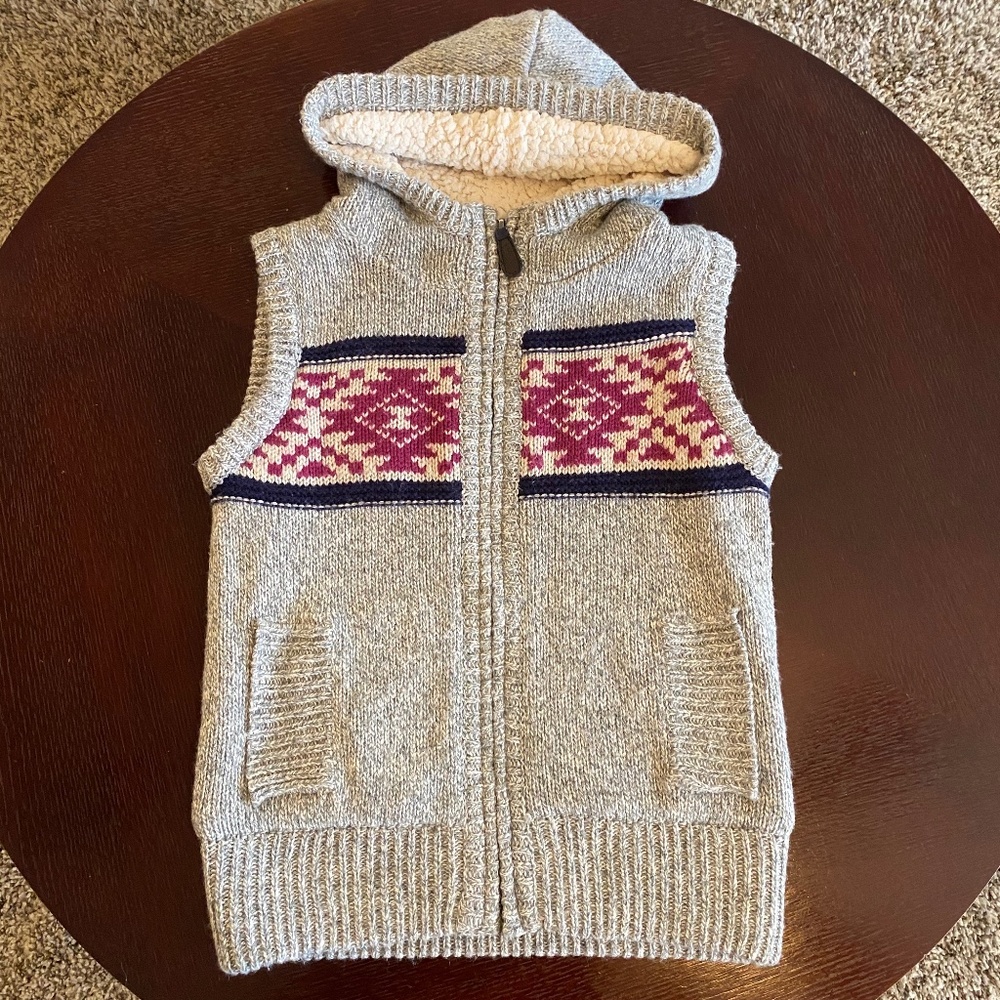 If It Were Me Sherpa Lined Hooded Sweater Vest |S